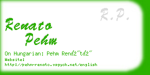 renato pehm business card